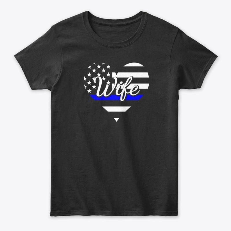 Police Wife - Thin Blue Line Heart