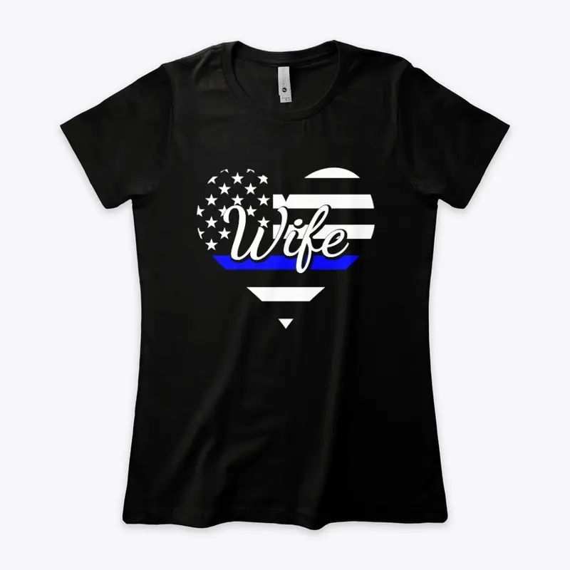 Police Wife - Thin Blue Line Heart