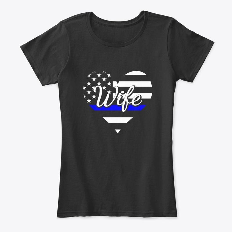 Police Wife - Thin Blue Line Heart