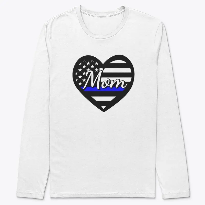 Police Mom - Thin Blue Line heart