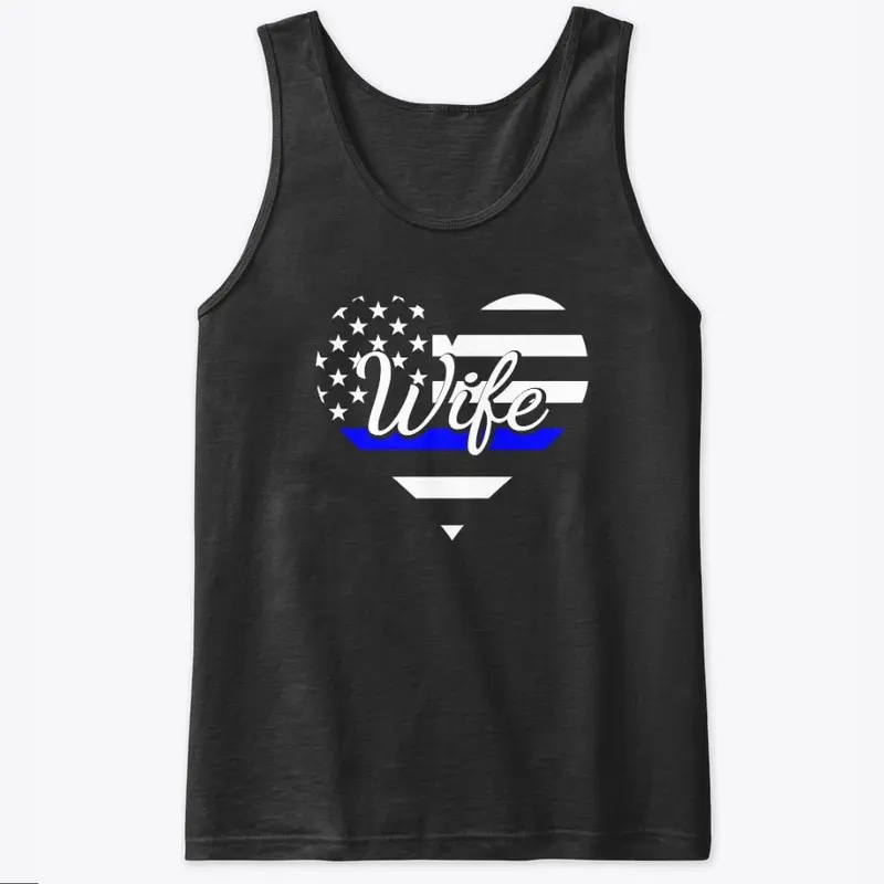 Police Wife - Thin Blue Line Heart